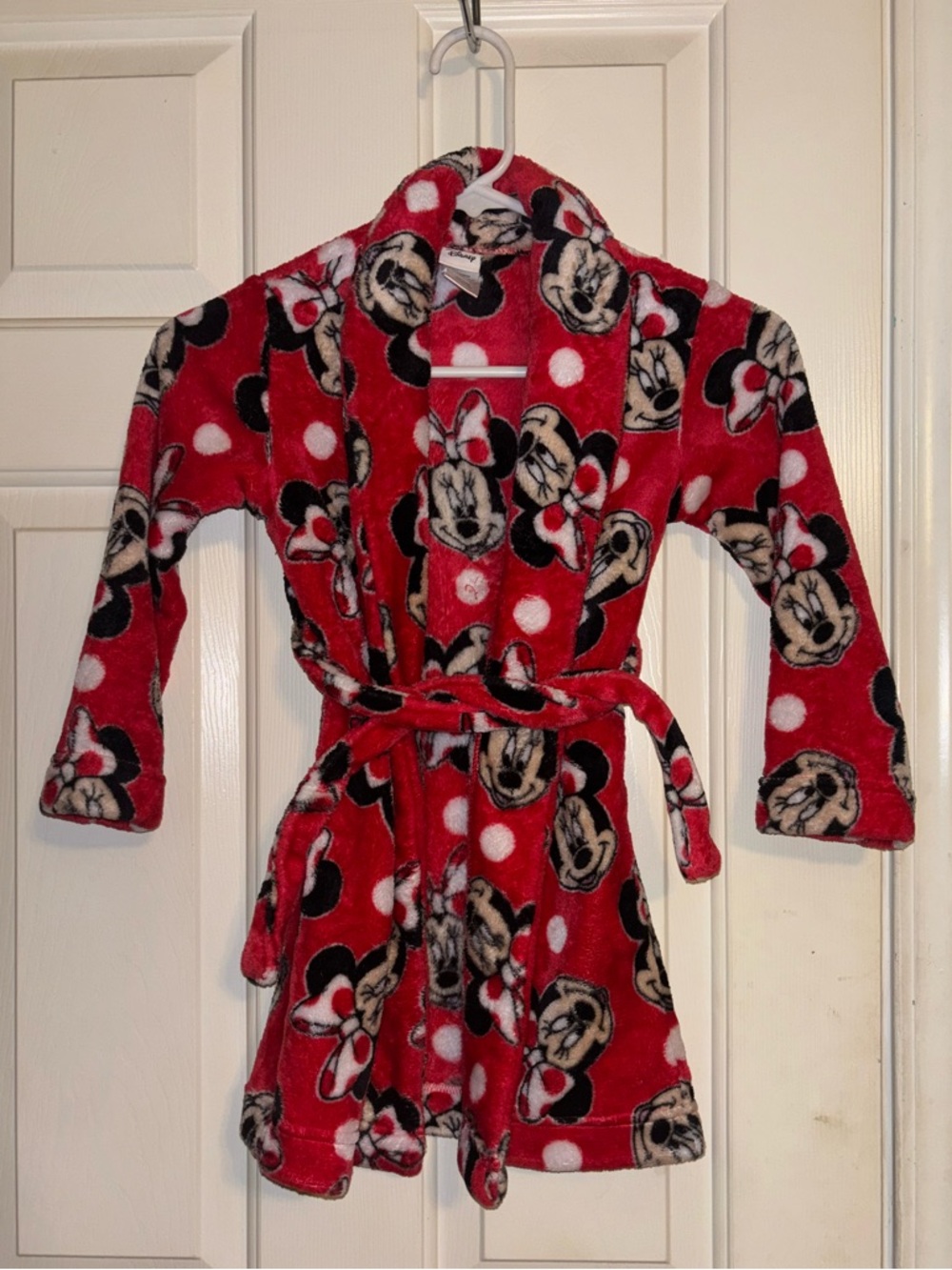 Disney Plush Minnie Mouse Kids Bath Robe